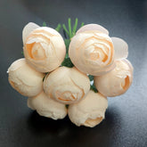 Buchet cu bujori crem artificiali – 7 flori 24cm